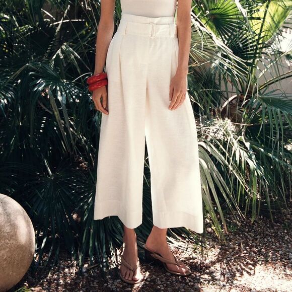 ZARA BELTED CULOTTES - Picture 3 of 11